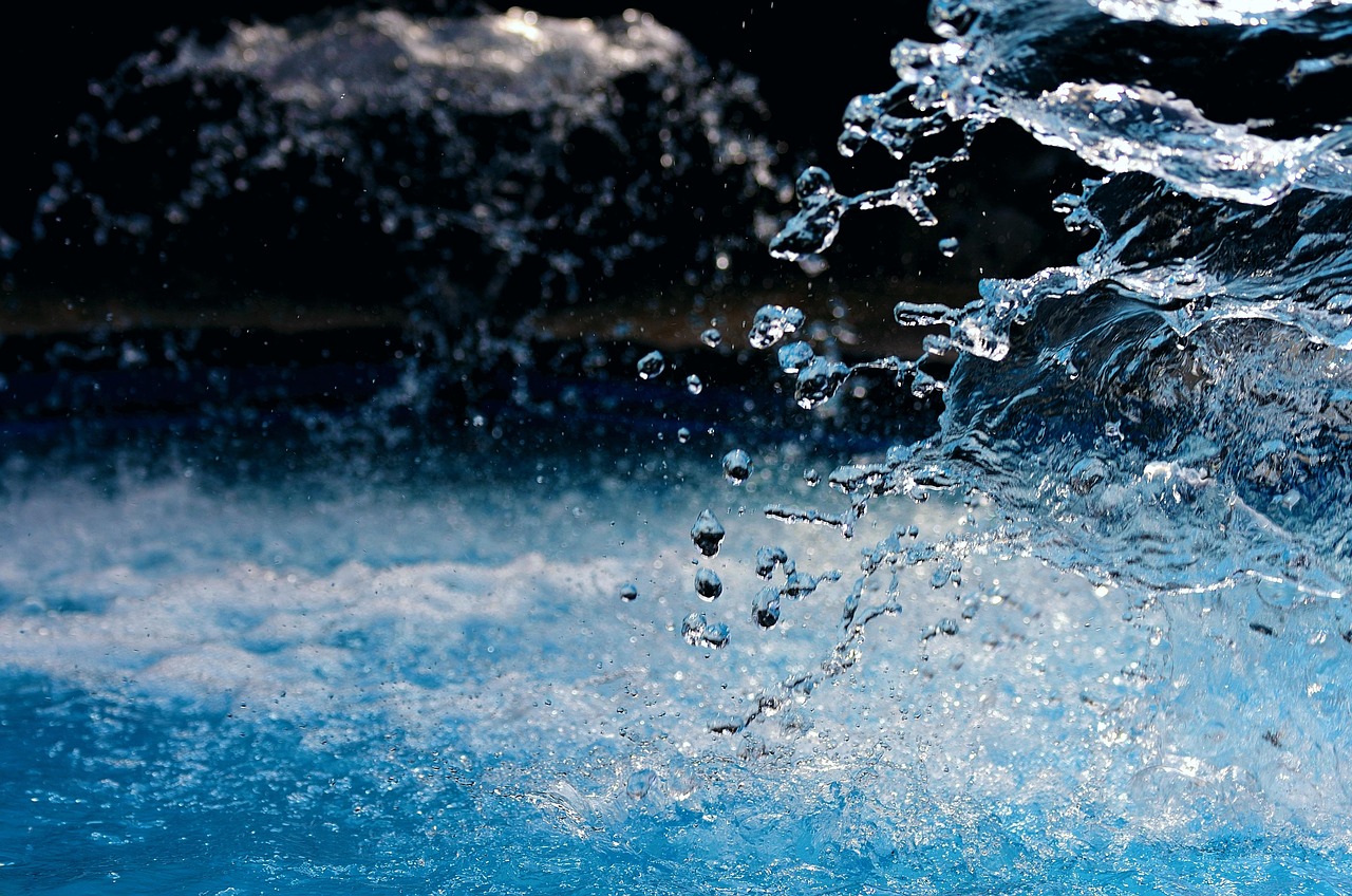 water, water jet, fountain, wet, water feature, flow, close up, drops, pool of water, water fountain, splash, nature, source, power, blue